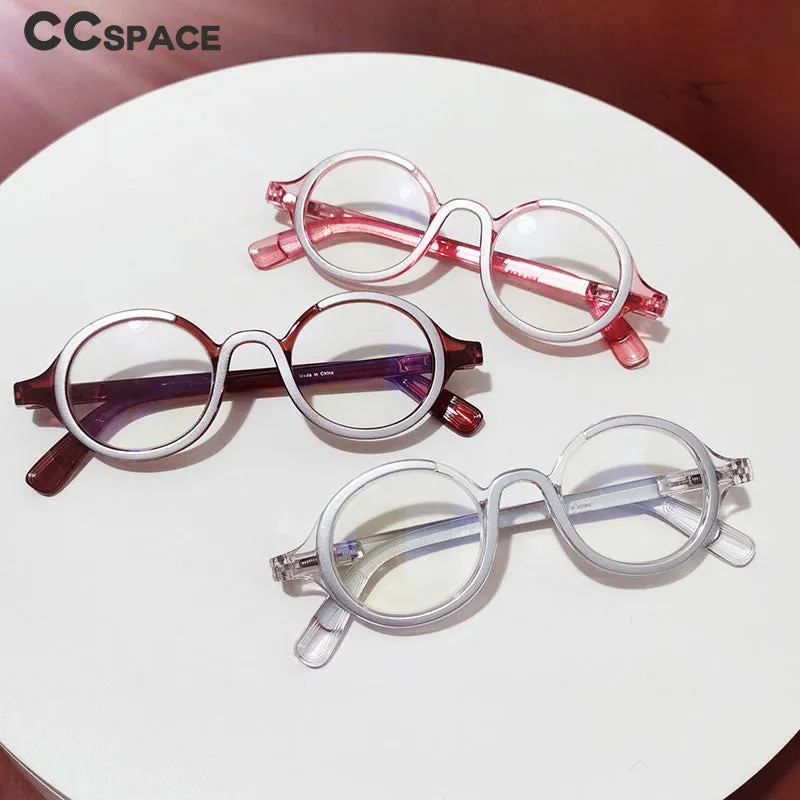 CCspace Women's Full Rim Round Acetate Hyperopic Reading Glasses 55299