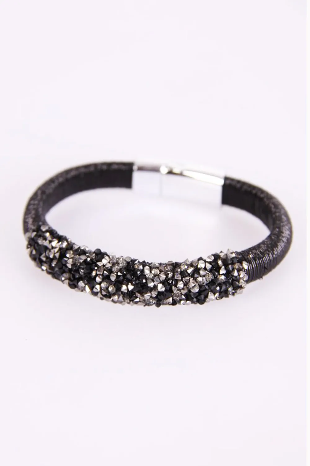 Chunky crystal Double Thread Bracelet