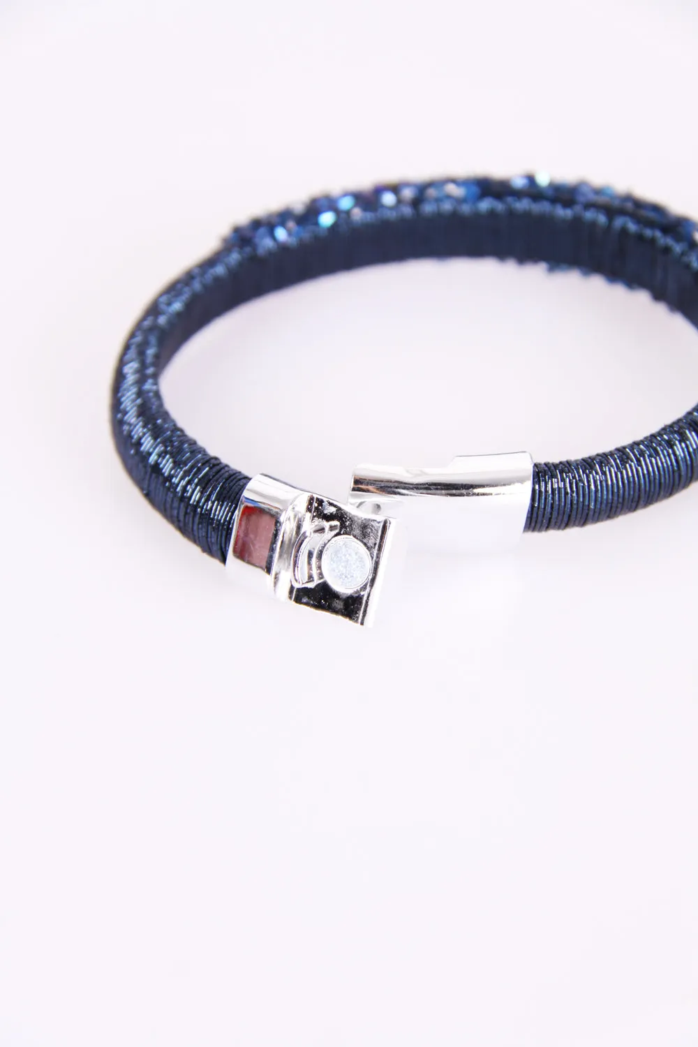 Chunky crystal Double Thread Bracelet