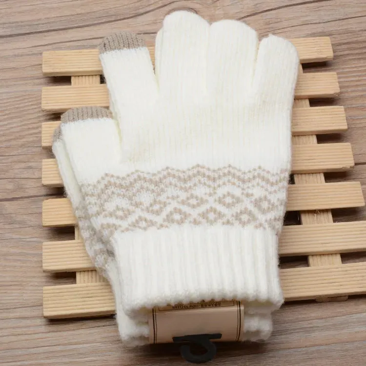 Couple knitted gloves touch screen gloves