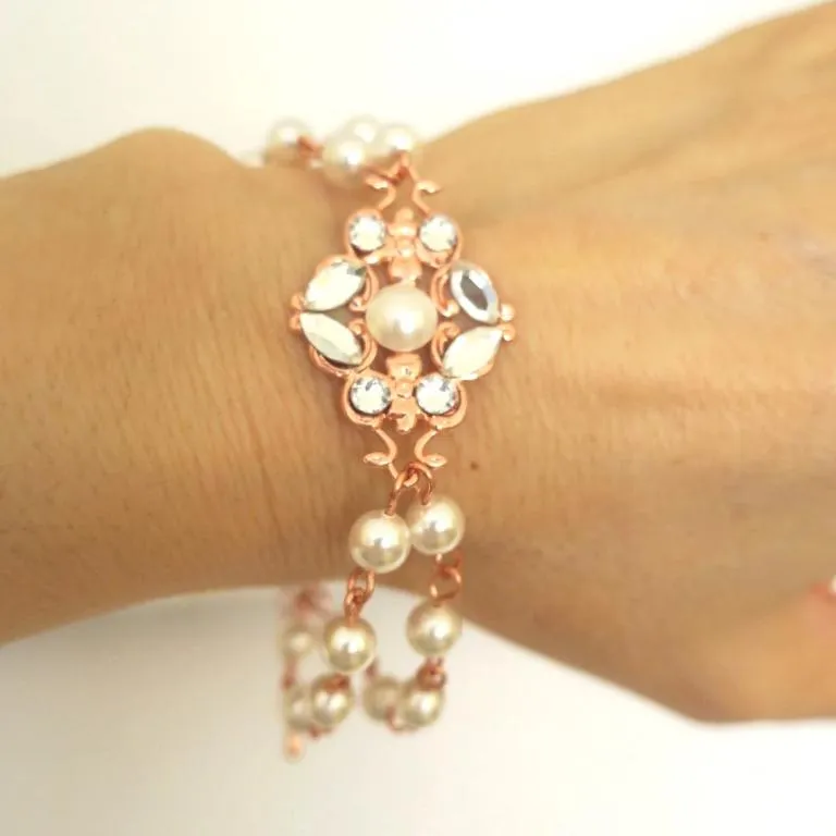 Crystal Rose Gold Bracelet, Rimsha