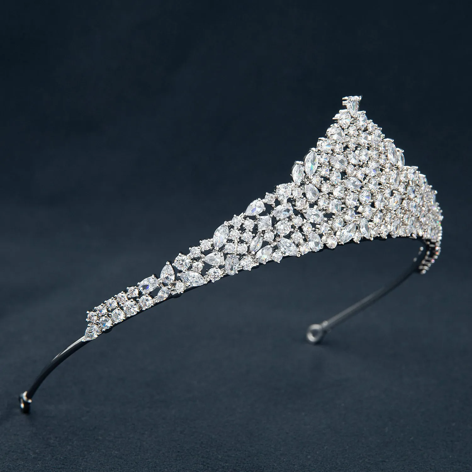 Cubic Zirconia Wedding Tiaras for Bridal, Gatherings Hair Accessories CH10350