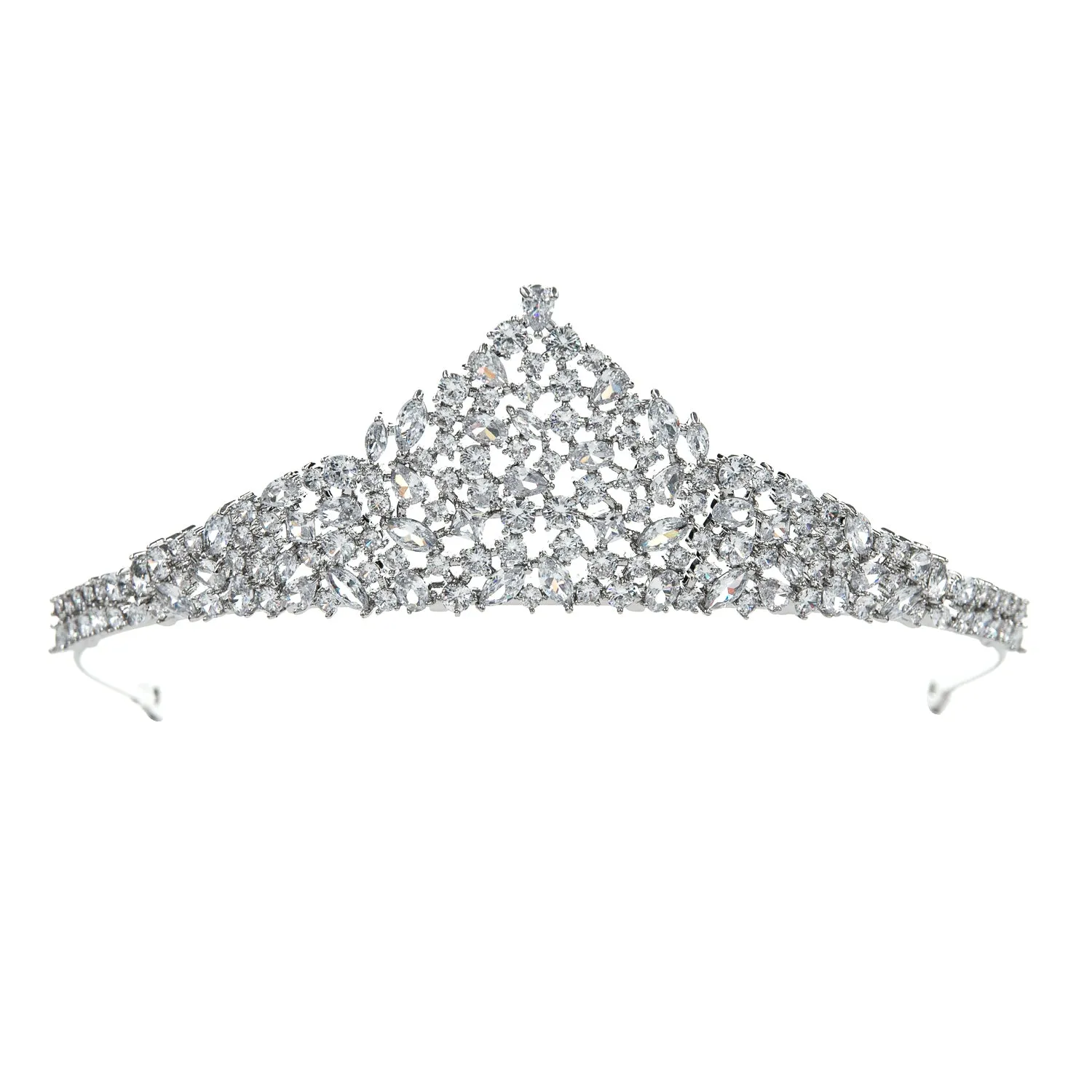 Cubic Zirconia Wedding Tiaras for Bridal, Gatherings Hair Accessories CH10350