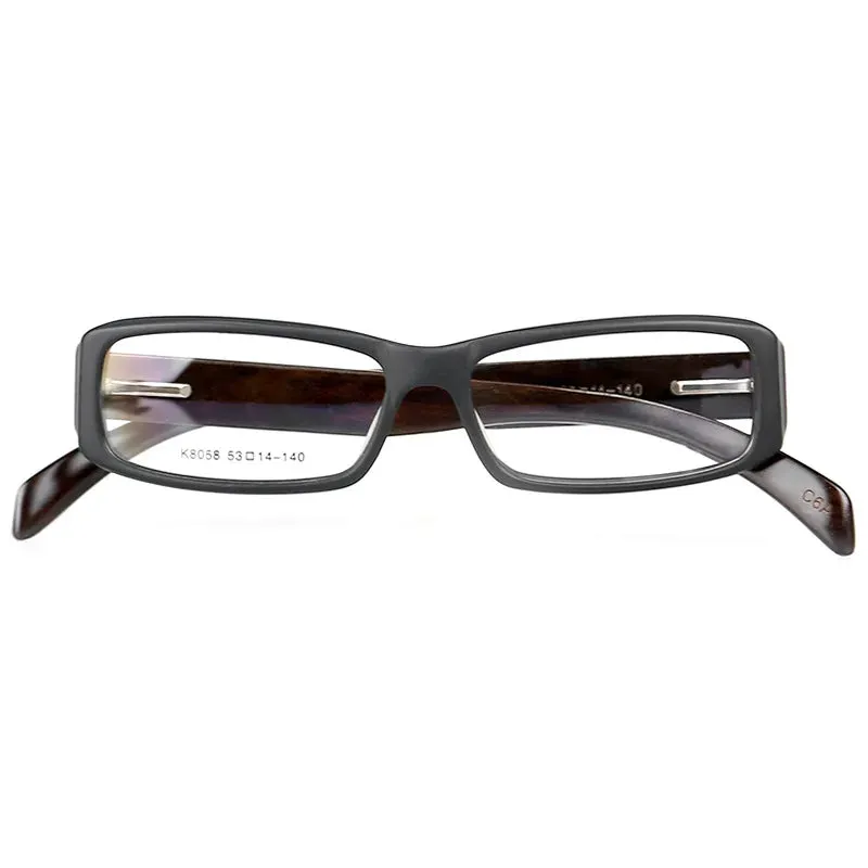 Cubojue Unisex Full Rim Square Wood Reading Glasses K8058