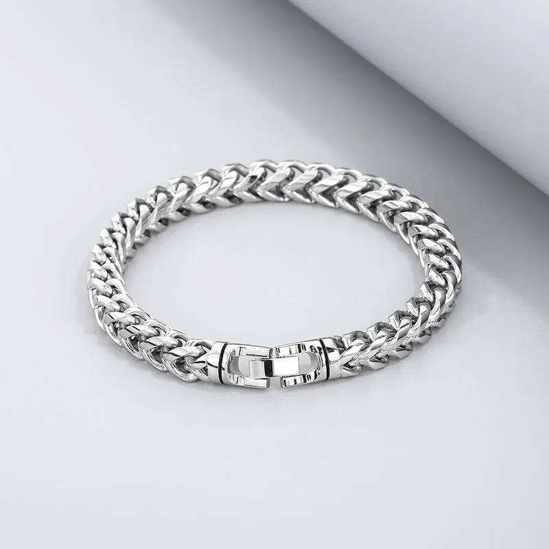 Customizable Multi-Color Stainless Steel Round Link Keel Chain Bracelet for Men