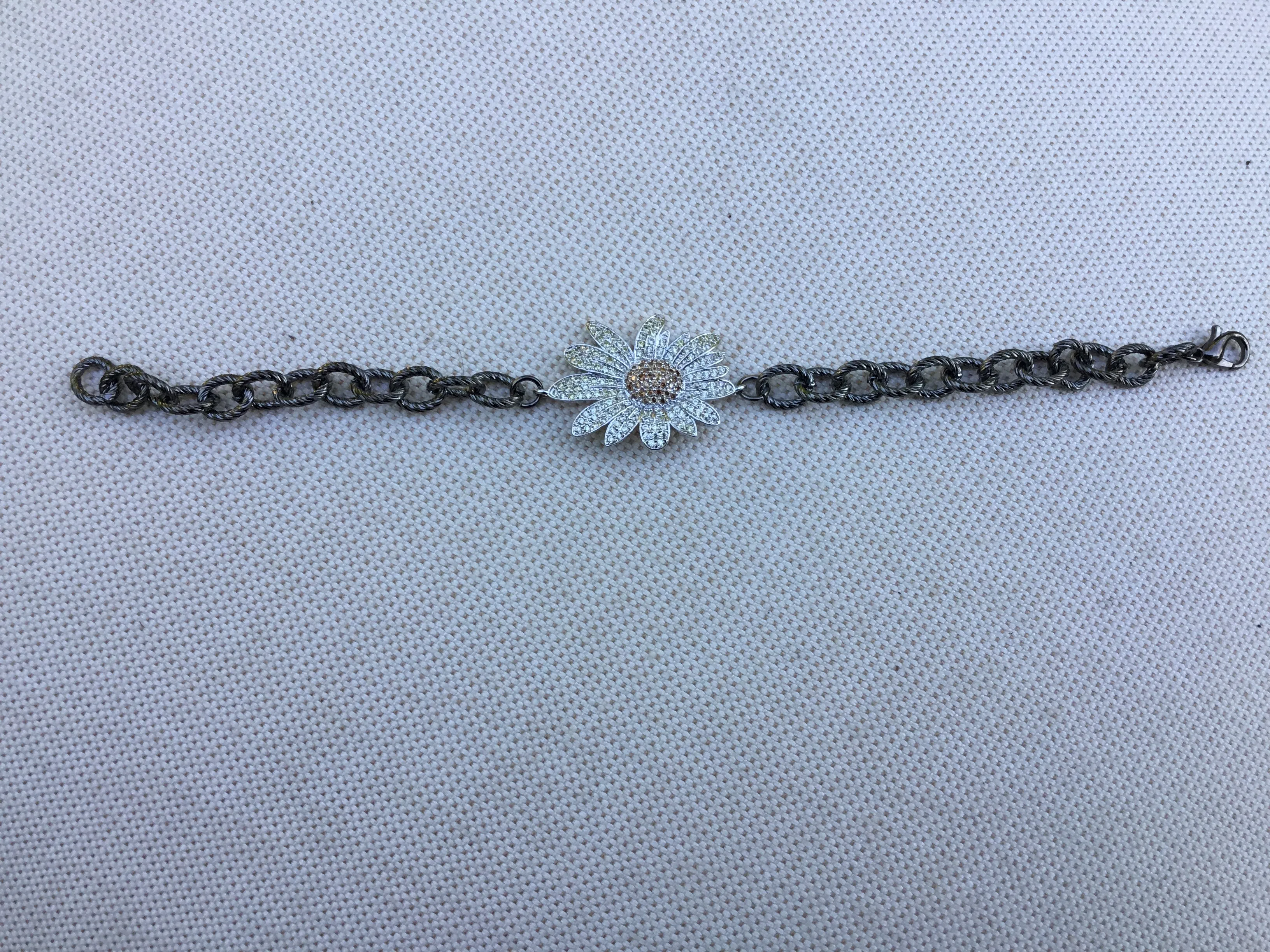 Daisy Flower -  Rhodium