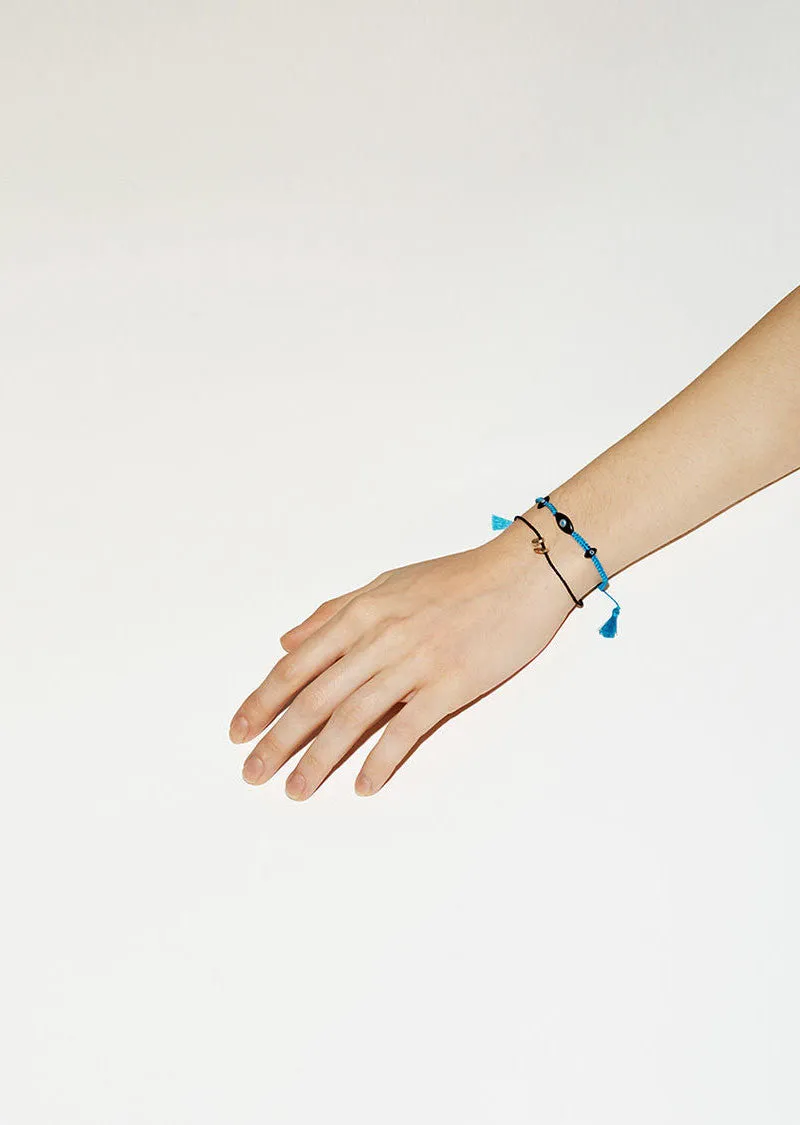 Dark Sky Blue Eye Cord Bracelet