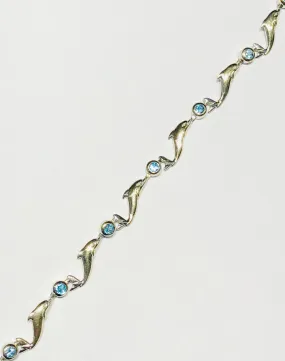 Dolphin Aquamarine Bracelet (14K)