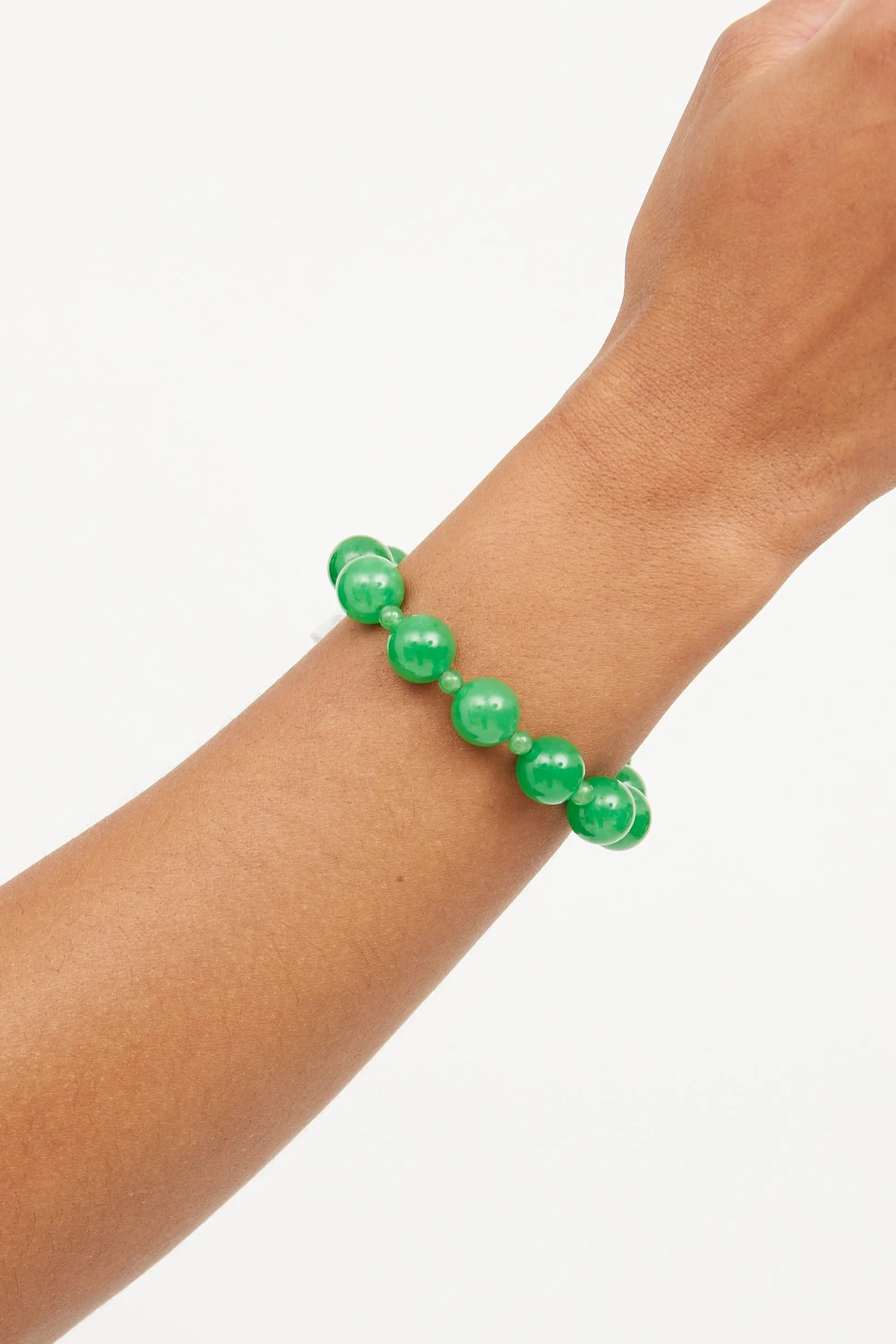 Dyed Jade Beaded Bracelet