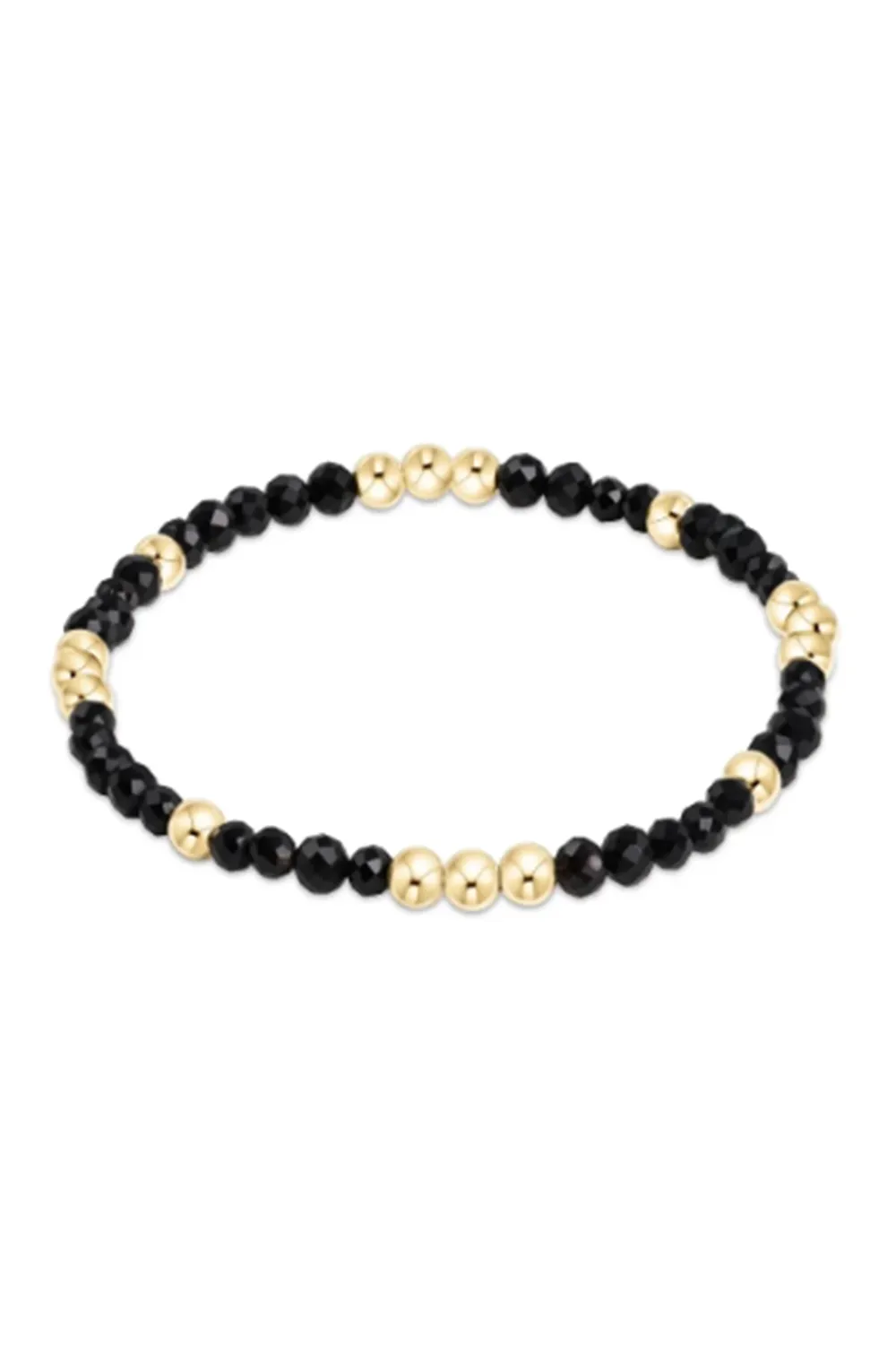 EN Worthy Pattern Bracelet 3mm - Faceted Onyx