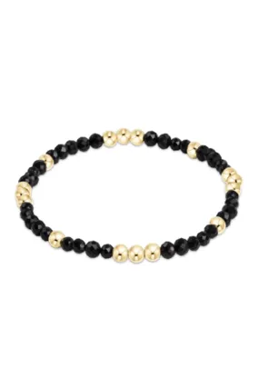 EN Worthy Pattern Bracelet 3mm - Faceted Onyx