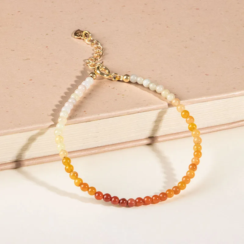 Ethereal Elegance: Natural Myanmar Yellow Jade Bracelet with Retro High-End Design