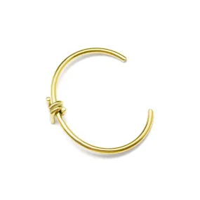 Exaggerated Personality Twisted Knot Bracelet in 18K Gold Plated Titanium Steel