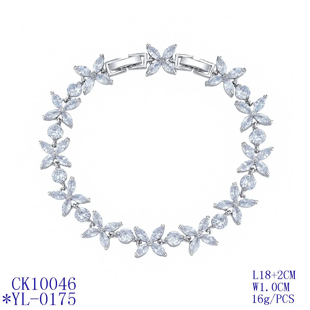 Fashion 5A Cubic Zirconia Crystals Bracelet Chains  for Women CK10046