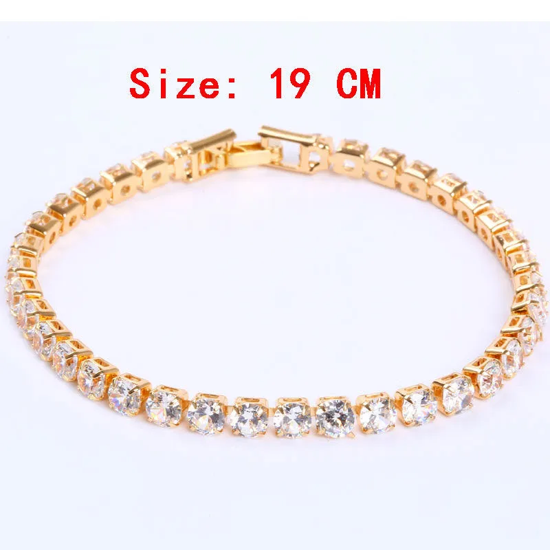 Fashionable And Simple Brass Micro-inlaid Zircon Bracelet