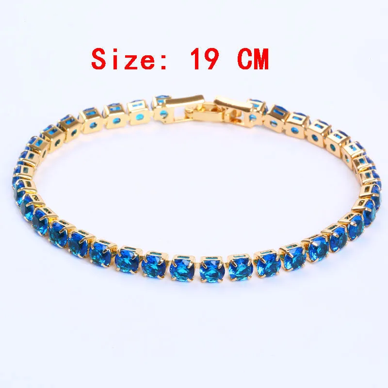 Fashionable And Simple Brass Micro-inlaid Zircon Bracelet