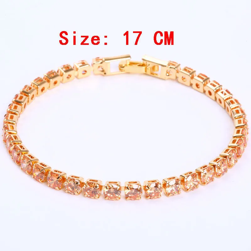 Fashionable And Simple Brass Micro-inlaid Zircon Bracelet