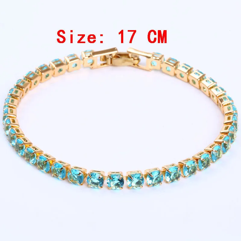 Fashionable And Simple Brass Micro-inlaid Zircon Bracelet