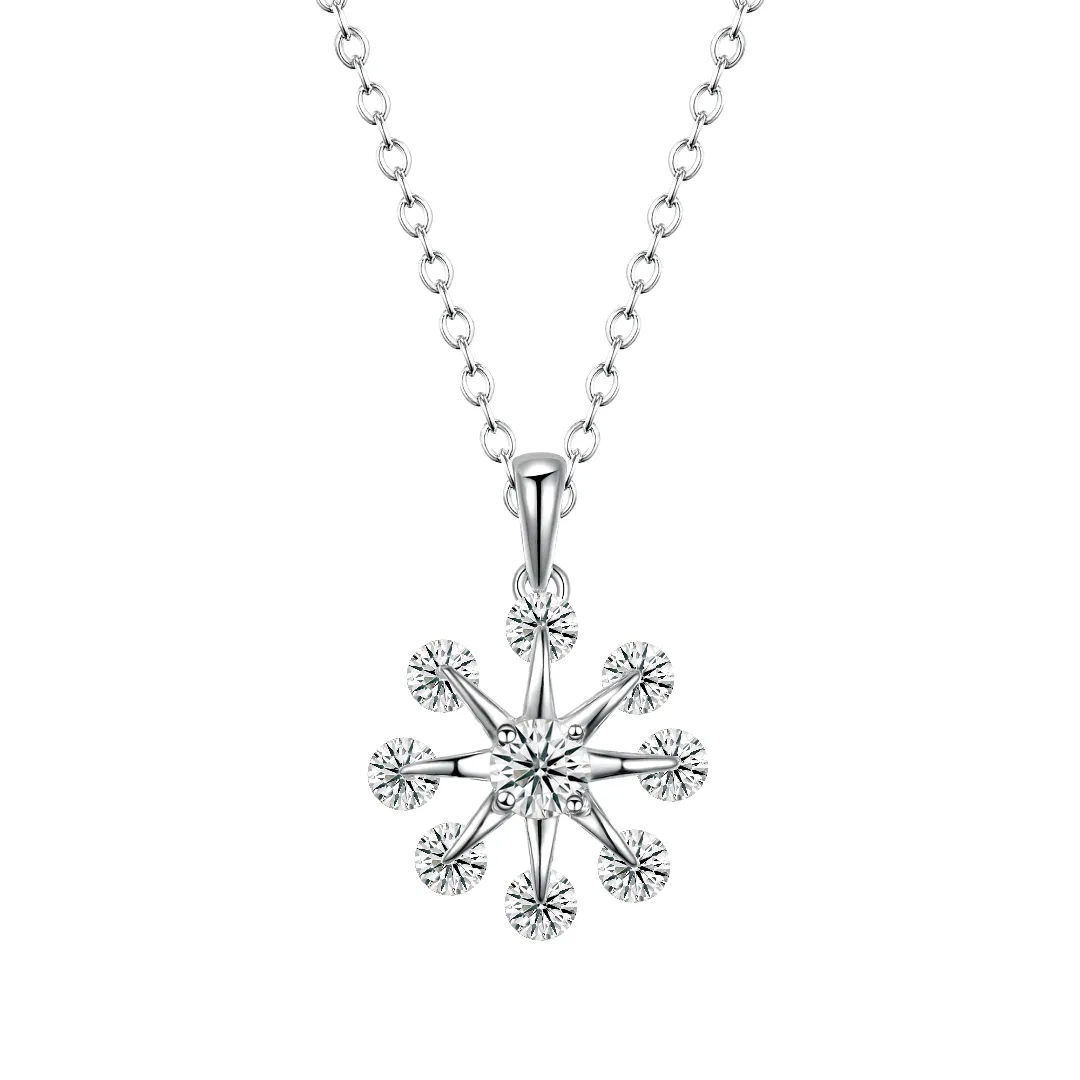 Ferris Wheel 925 Sterling Silver Necklace for Woman Pendant&Chain Fine Jewelry Manufacturer