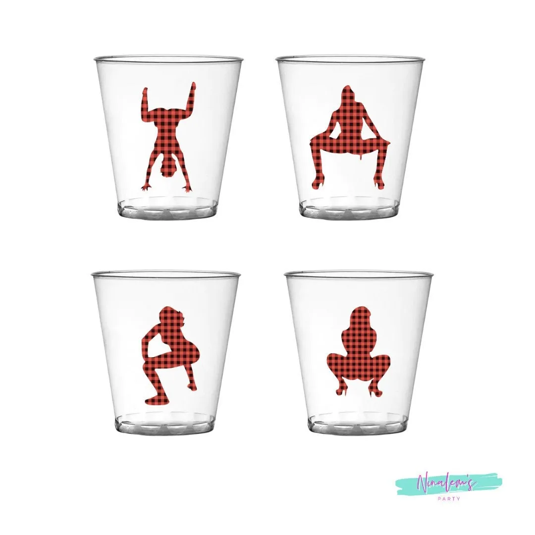 Flannel Fling Before The Ring Shot Glasses, Twerk Shot Glasses, Christmas Party