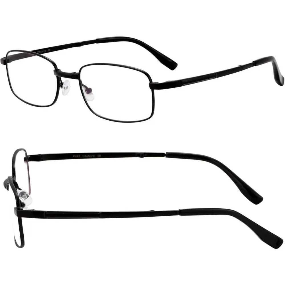 Foldable Pure Titanium Glasses Optical Frame for Men A8935