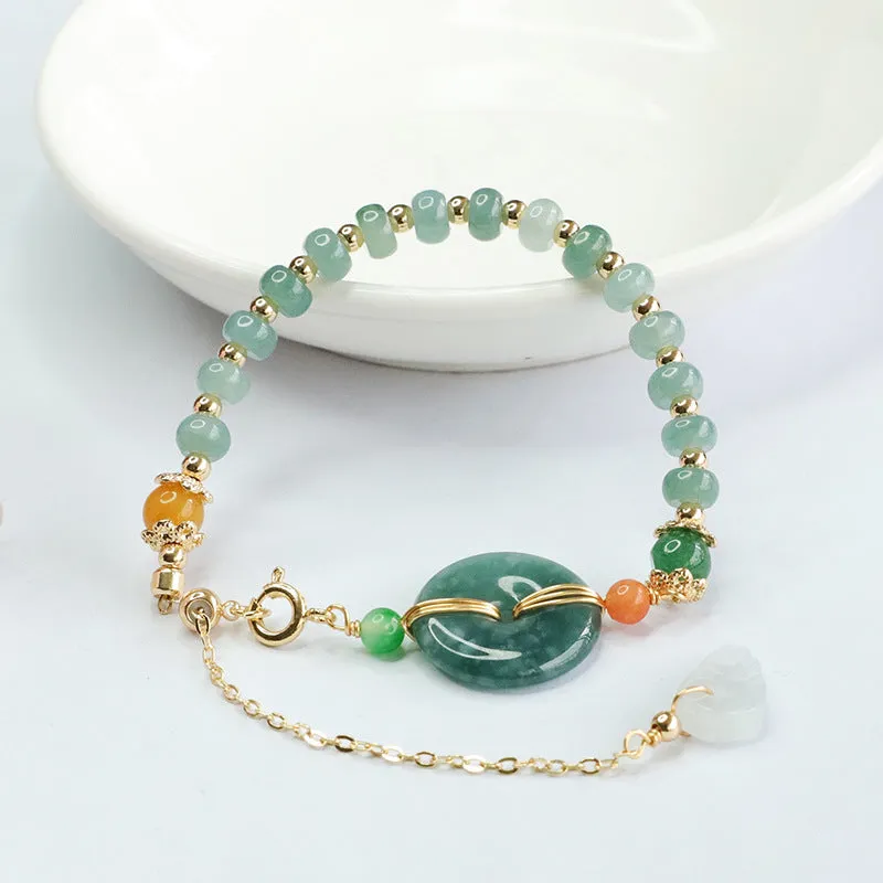 Fortune's Favor Sterling Silver Abacus Bead Jade Bracelet