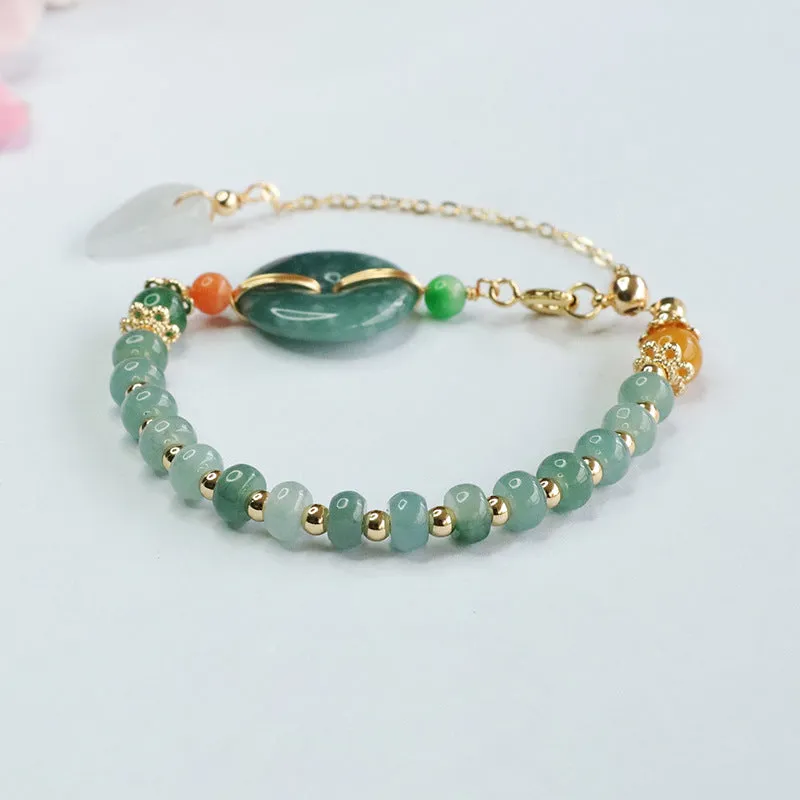 Fortune's Favor Sterling Silver Abacus Bead Jade Bracelet