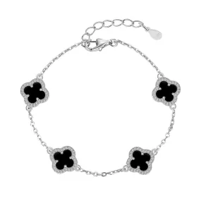 Four-leaf clover bracelet