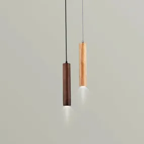 Frejre Minimalist Wood Long Tube Hanging Lamp