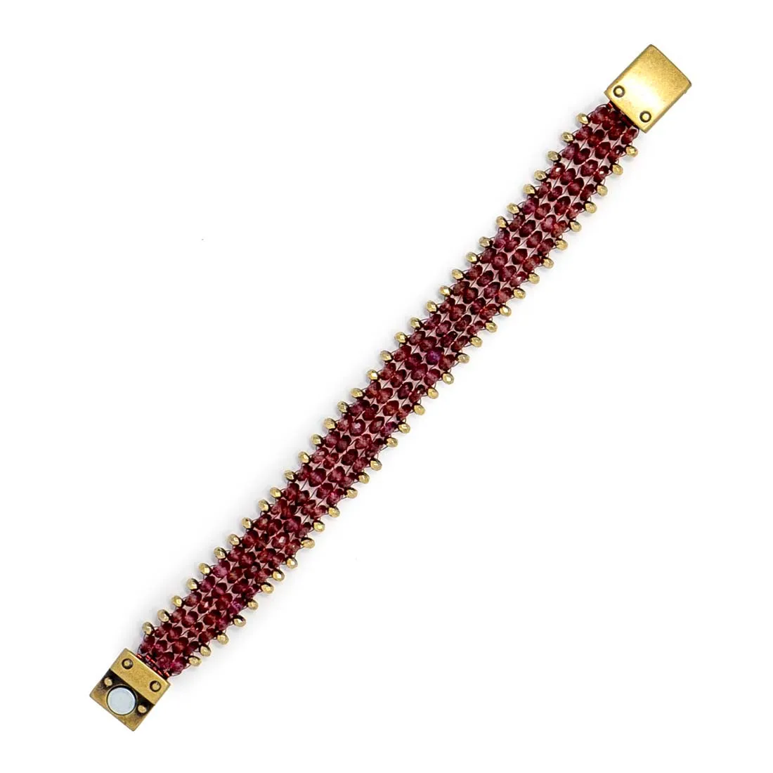 Garnet Beaded Bracelet