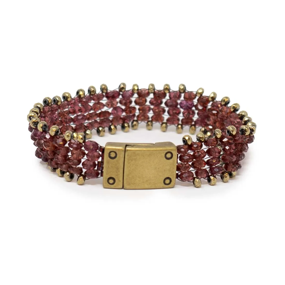 Garnet Beaded Bracelet