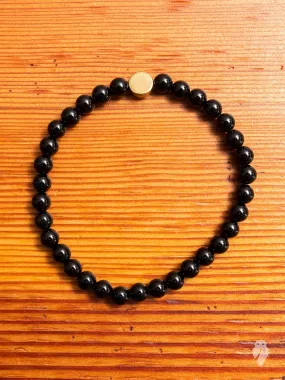 Gemstone Stretch Bracelet in Black Onyx