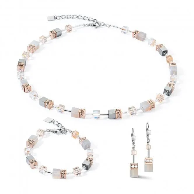 GeoCUBE® Iconic Precious Rose Gold-Peach Bracelet 4017/30-0235