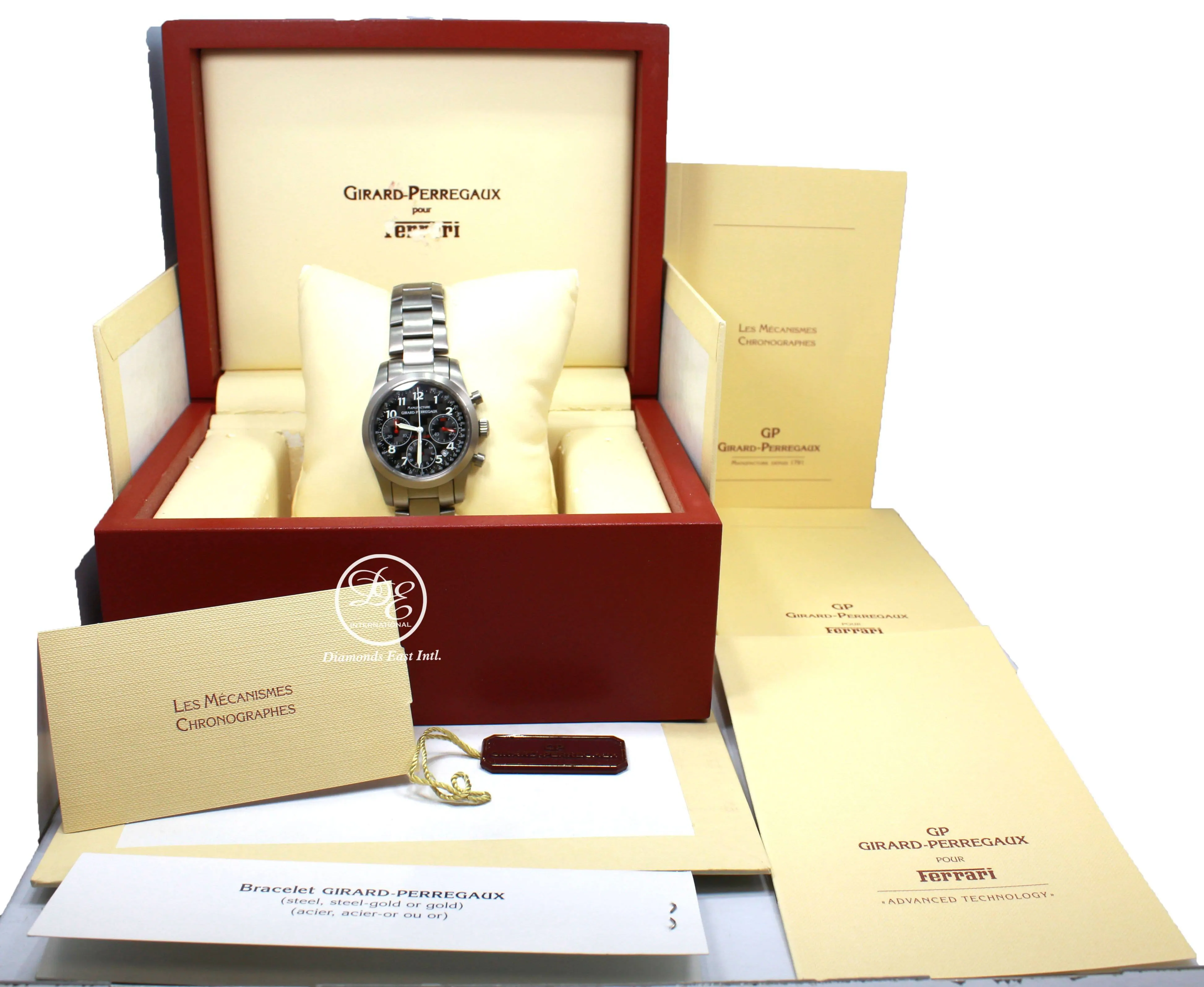 Girard Perregaux Ferrari Limited F1-048 Chronograph 49550.0.21.6656A Titanium Box Papers SERVICED