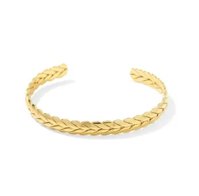 GOLD BRAID - 18K Gold Cuff Bracelet - Accent