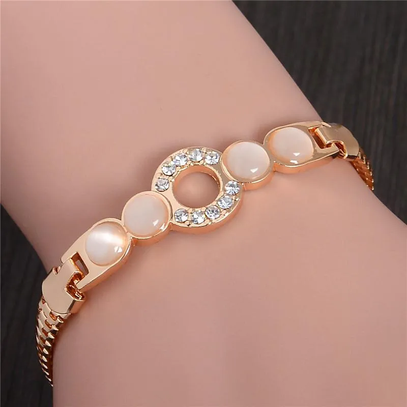 Gold Color Music Notes Bracelet  Zircon Charm Bracelet 24 styles