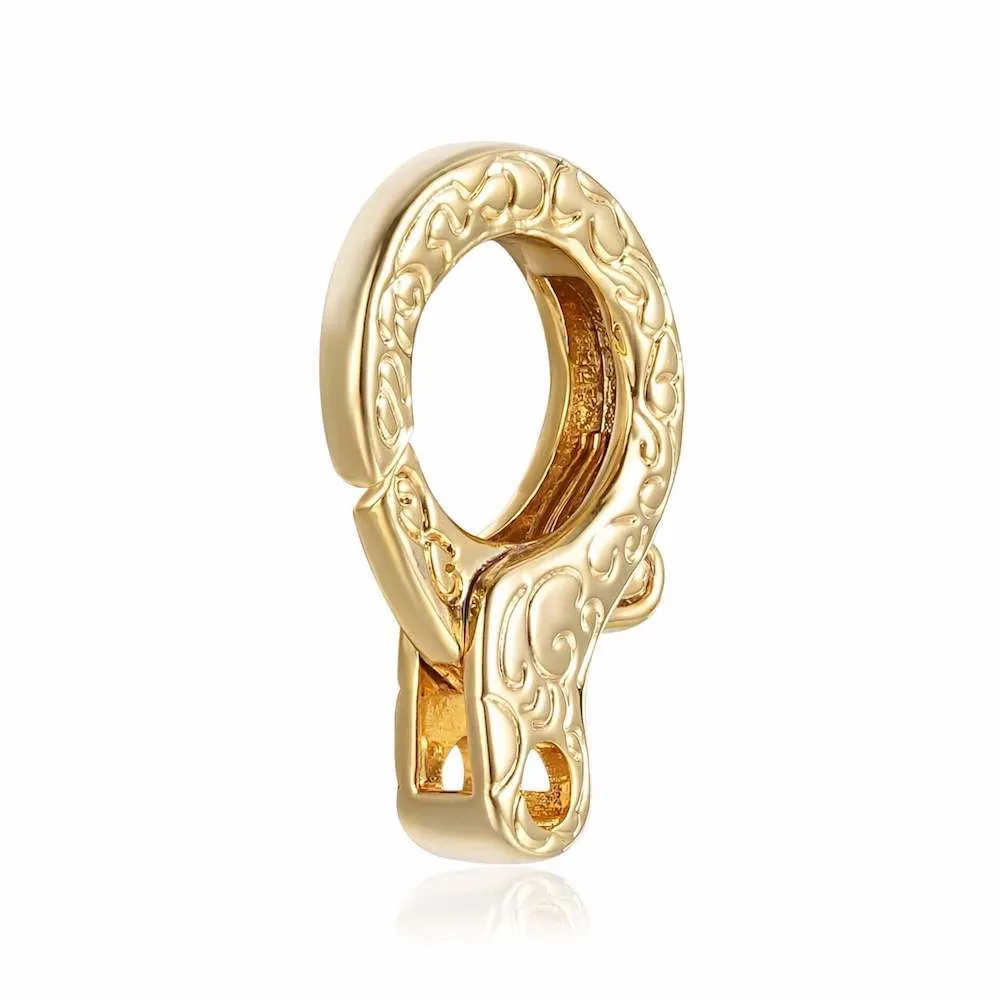 Gold Filled Bonded Patterned Lobster Clasp Fits 8mm/12mm