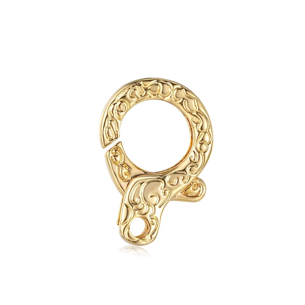 Gold Filled Bonded Patterned Lobster Clasp Fits 8mm/12mm