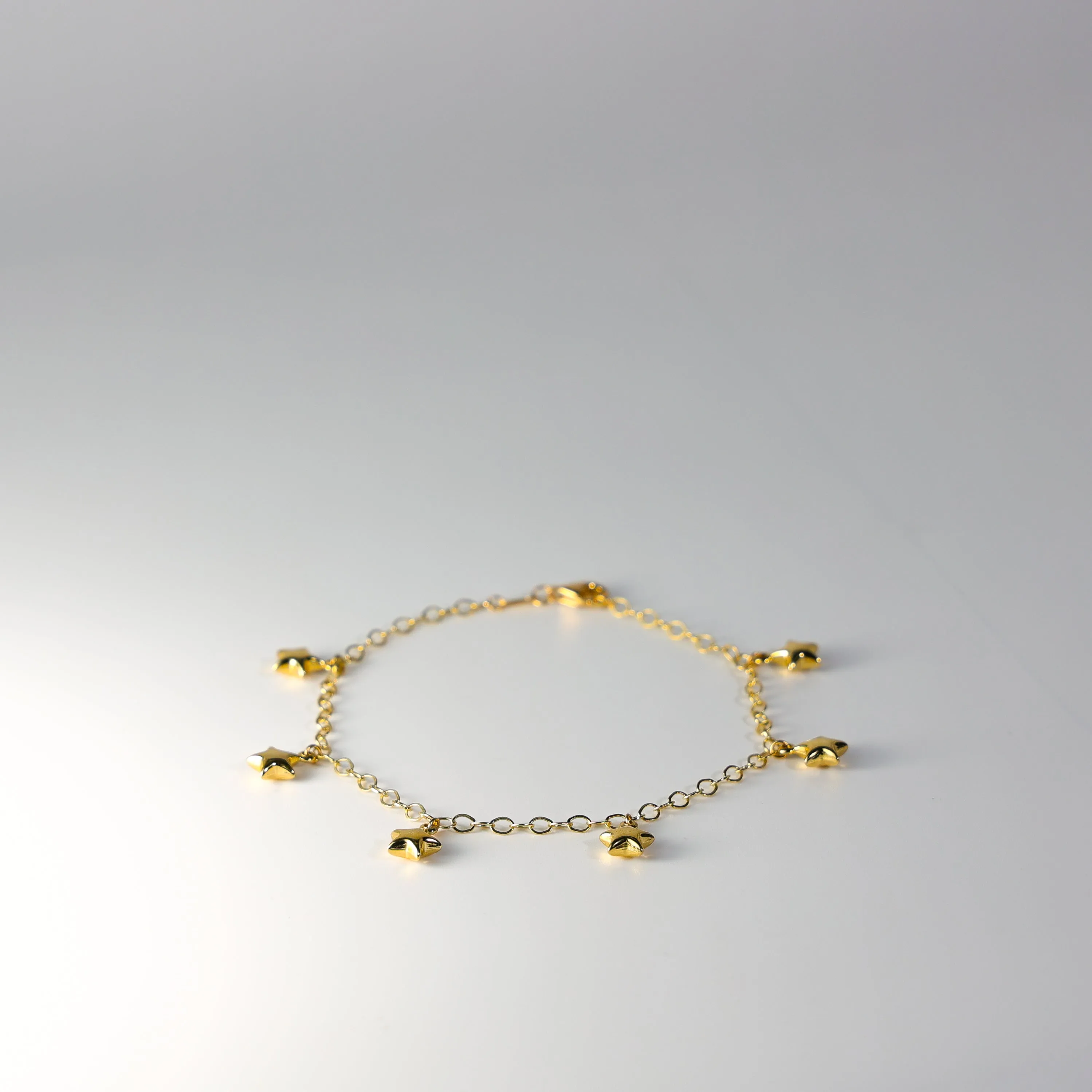 Gold Hanging Stars Bracelet Model-AB772