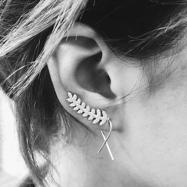 Gold Plated Sterling Silver Fern Ear cuff