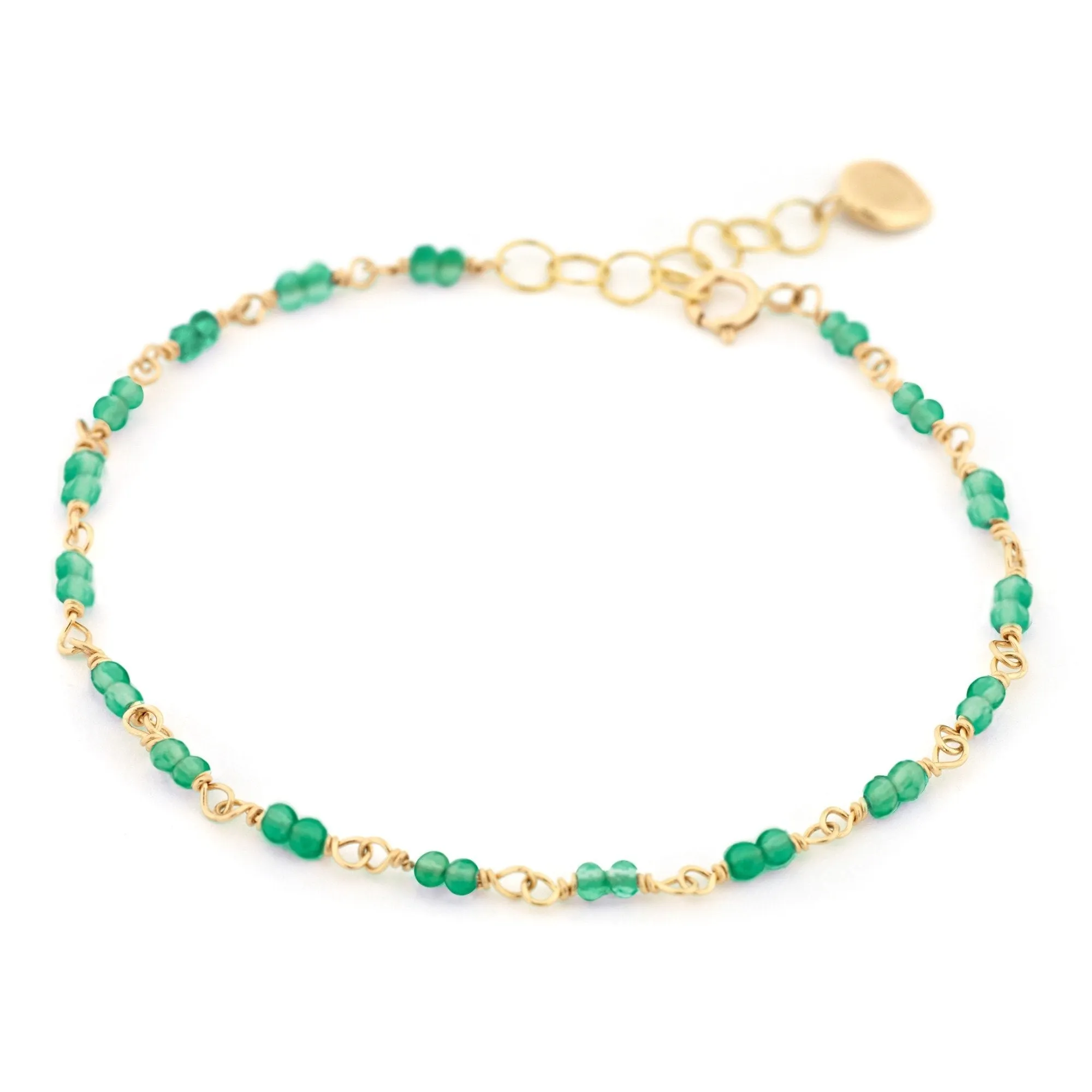 Gold Tied Gemstone Bracelet