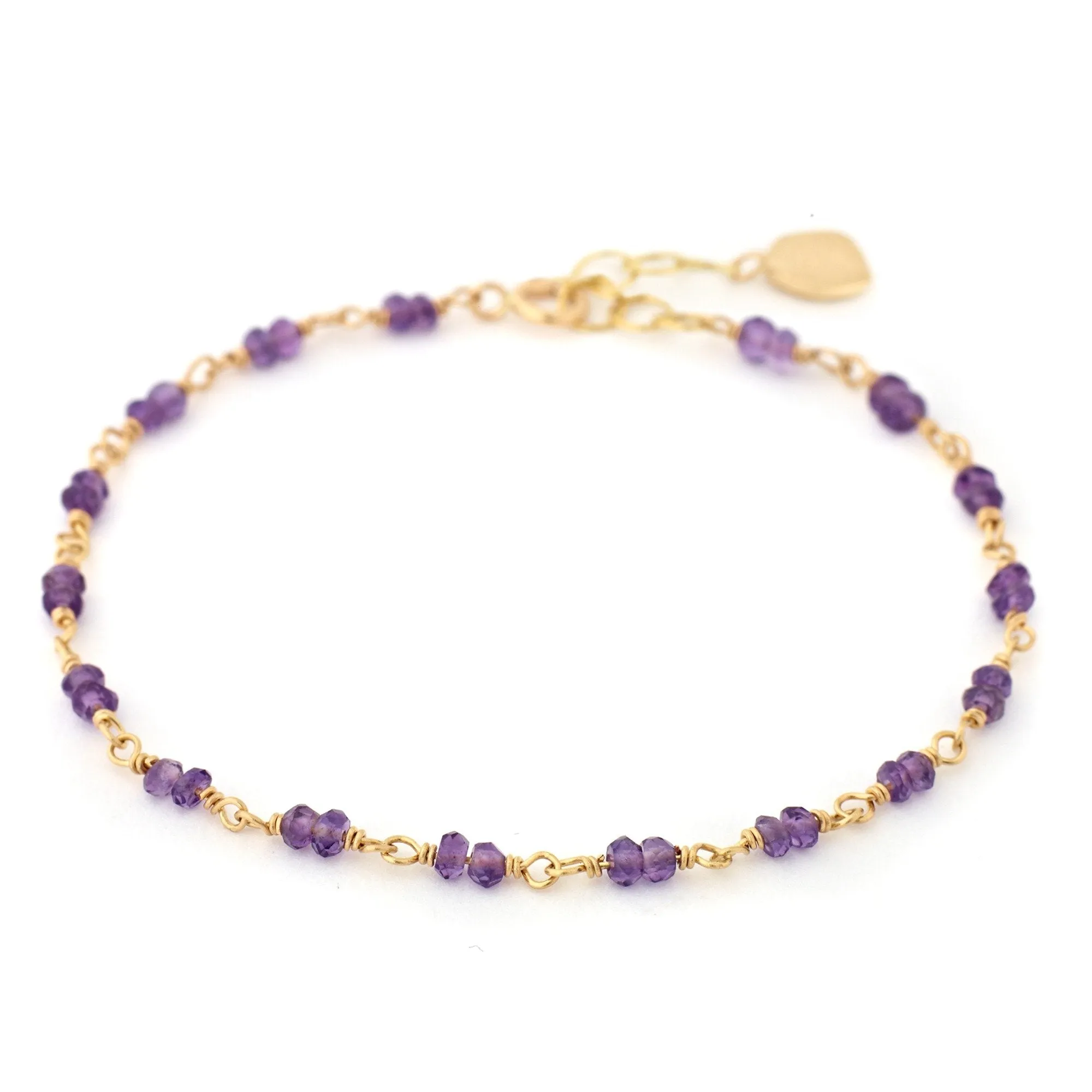 Gold Tied Gemstone Bracelet