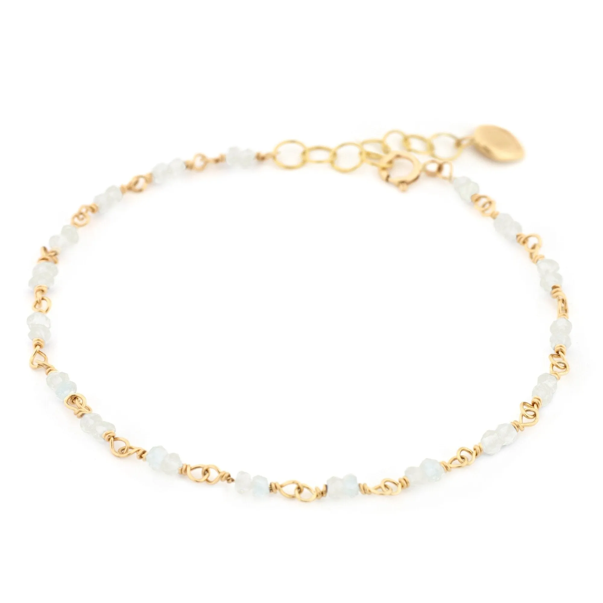 Gold Tied Gemstone Bracelet