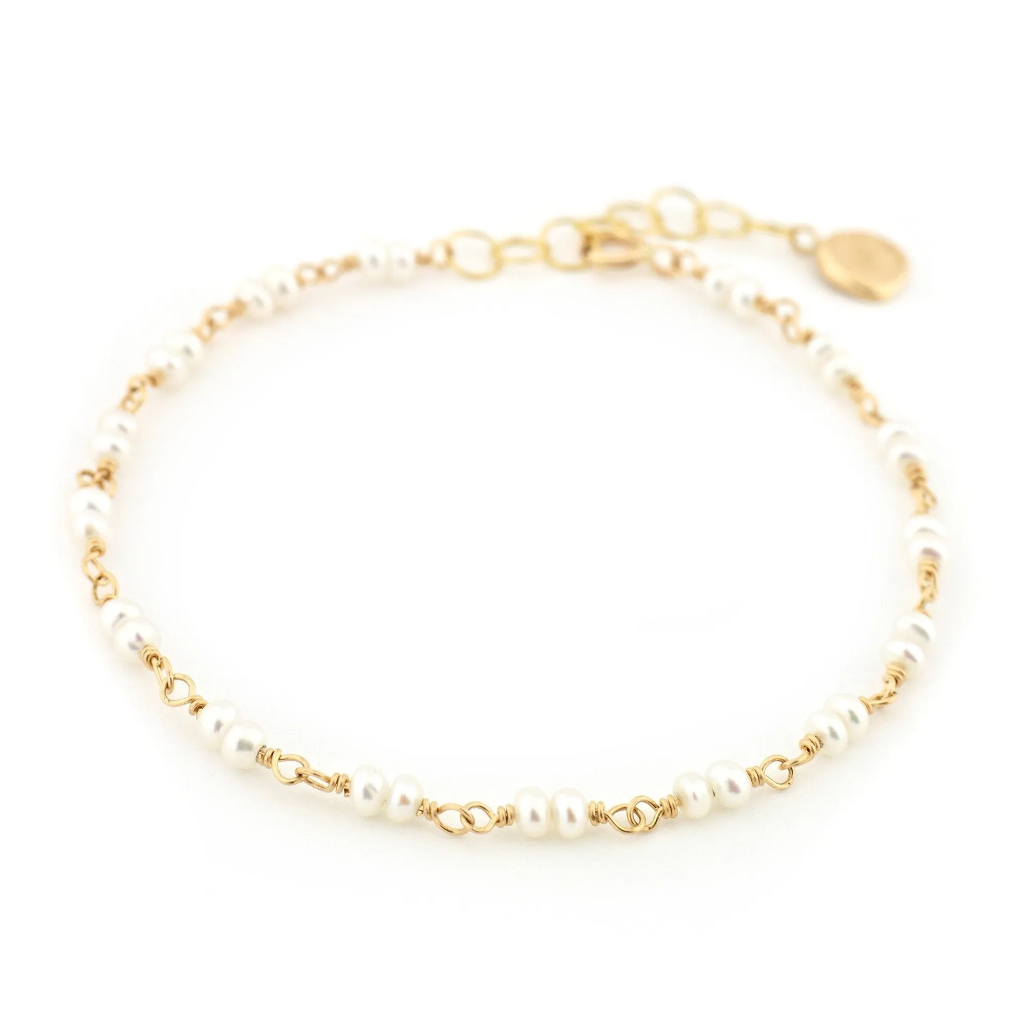 Gold Tied Gemstone Bracelet