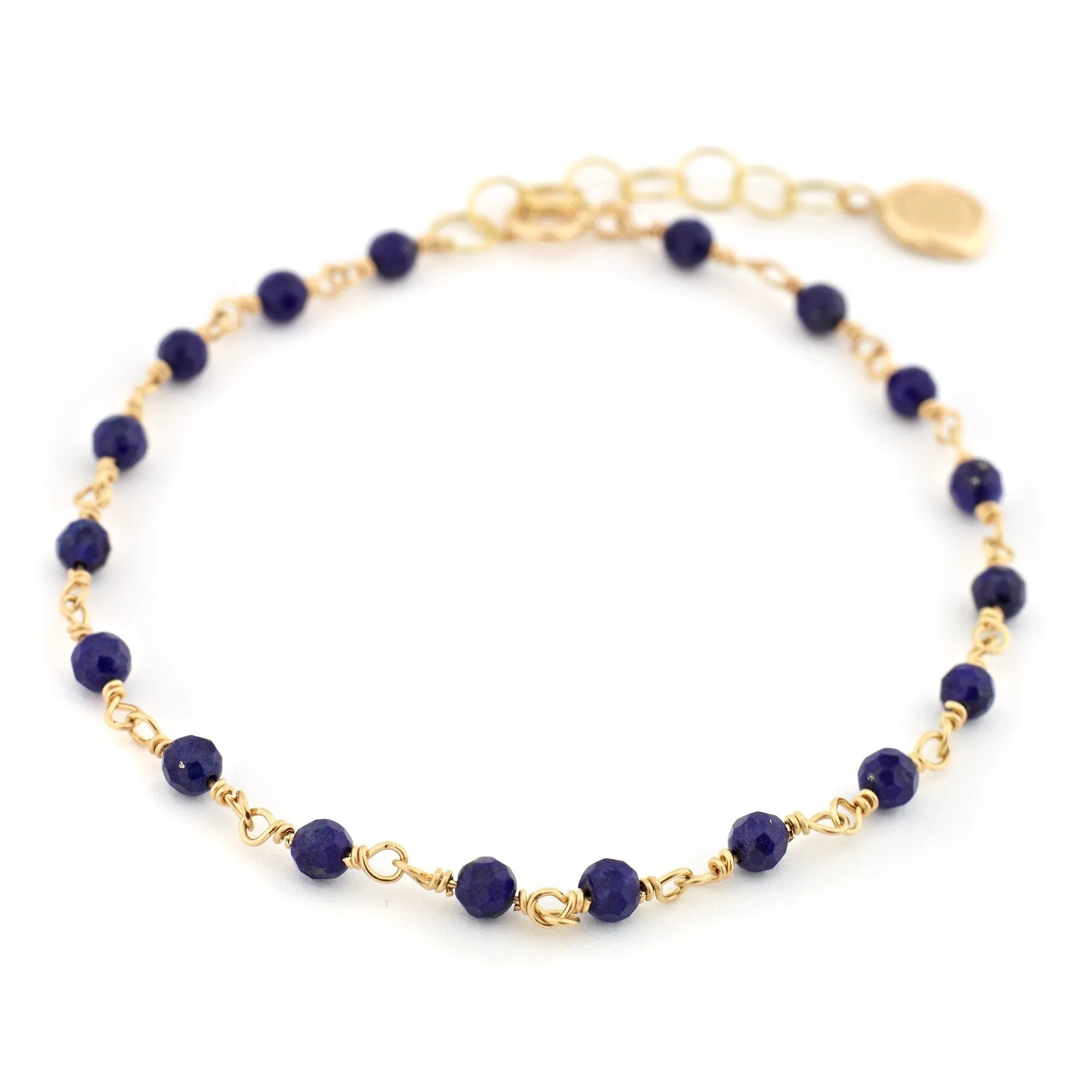 Gold Tied Gemstone Bracelet