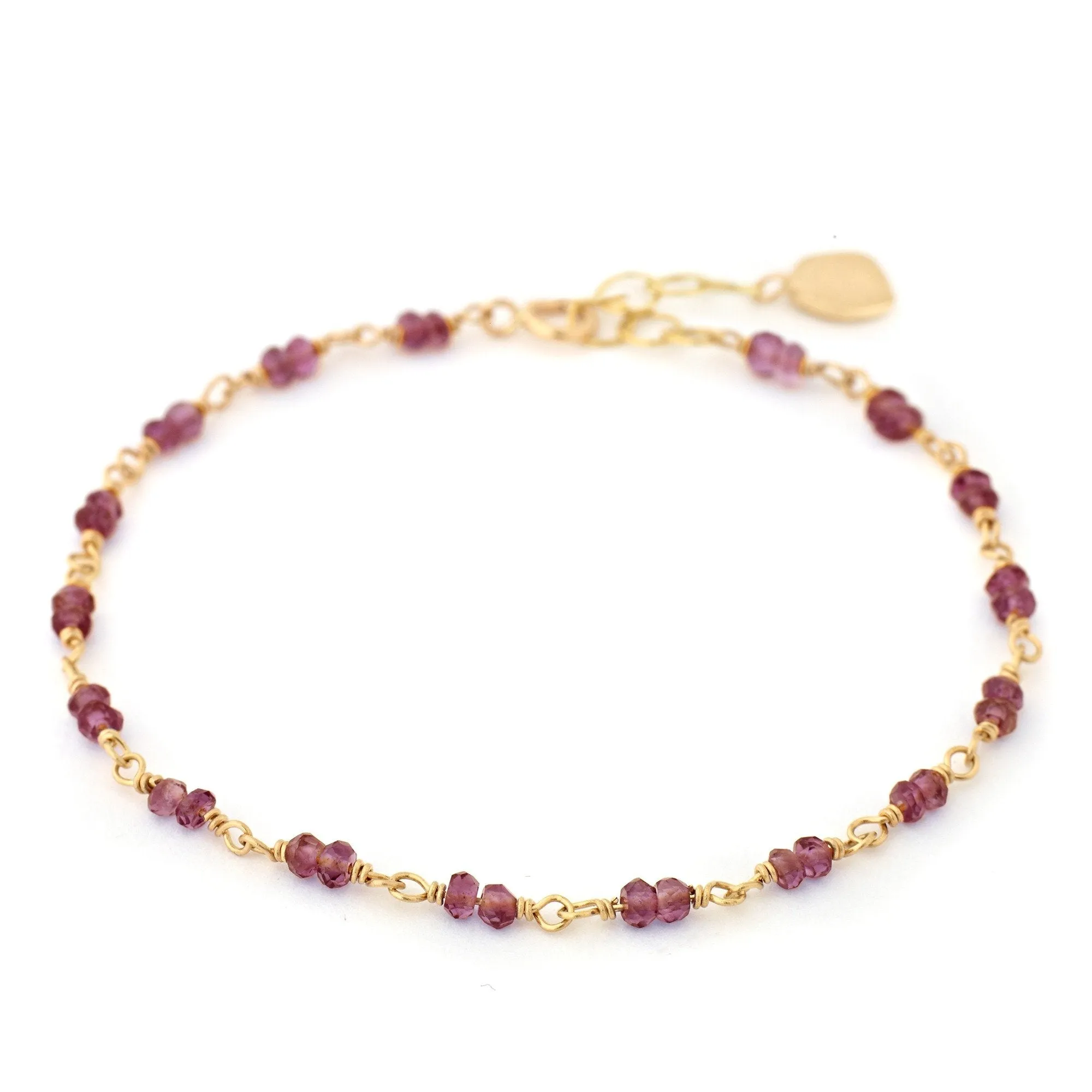 Gold Tied Gemstone Bracelet