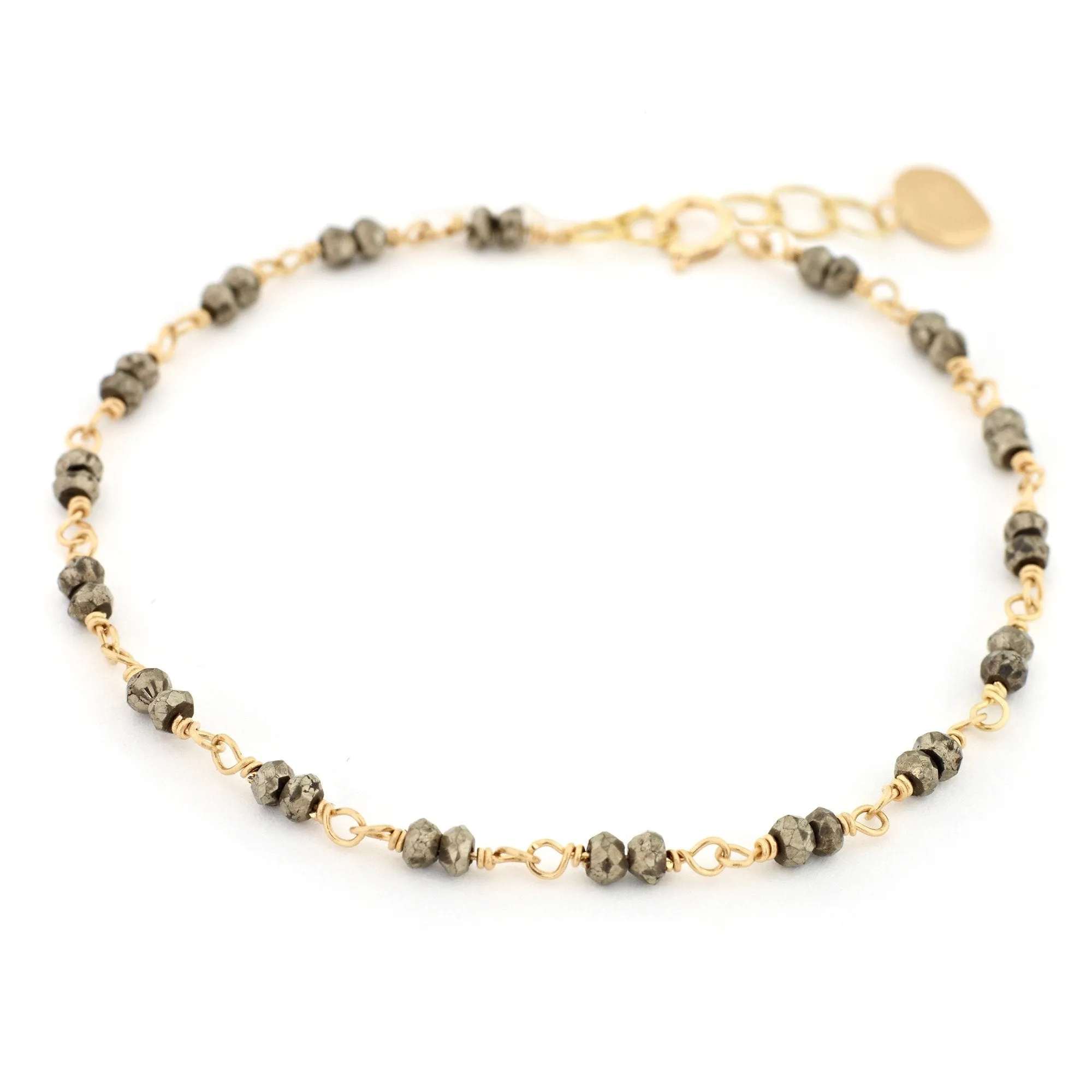 Gold Tied Gemstone Bracelet