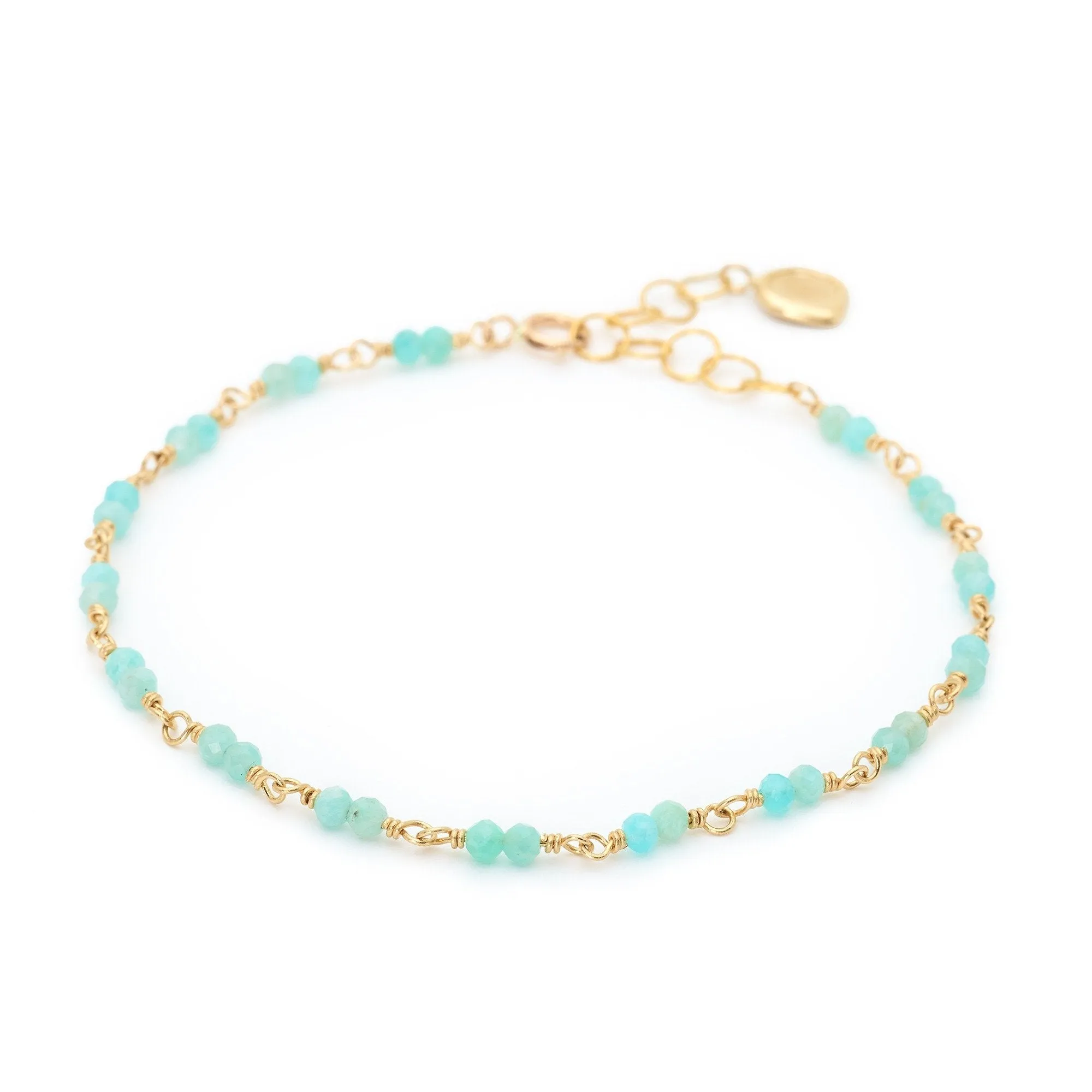 Gold Tied Gemstone Bracelet