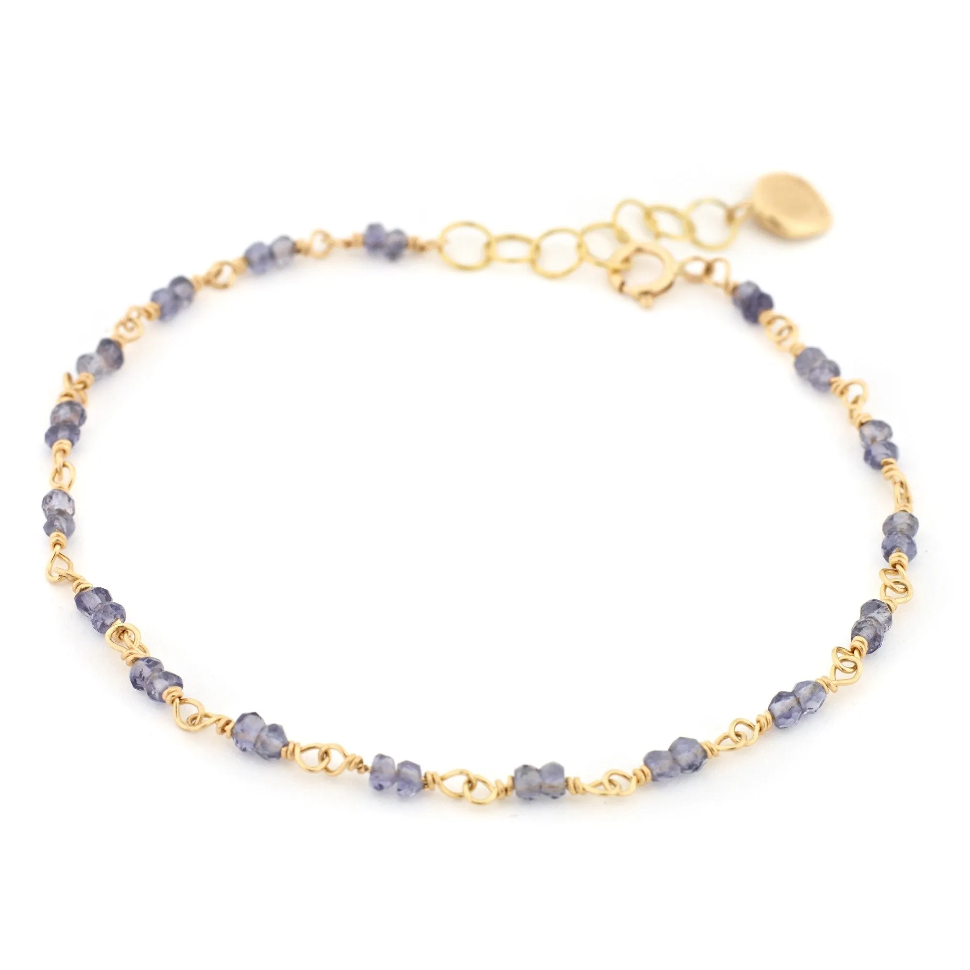 Gold Tied Gemstone Bracelet