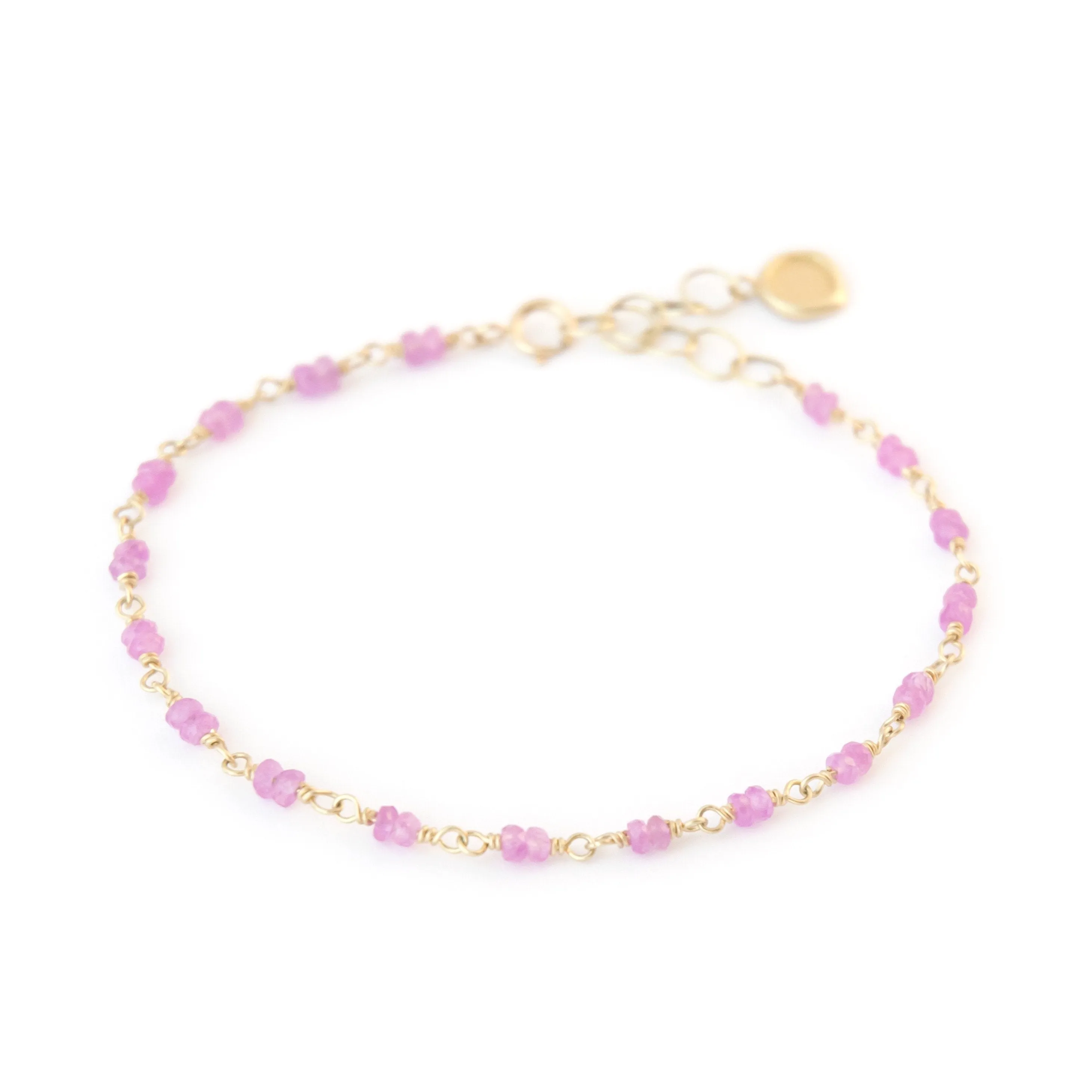 Gold Tied Gemstone Bracelet